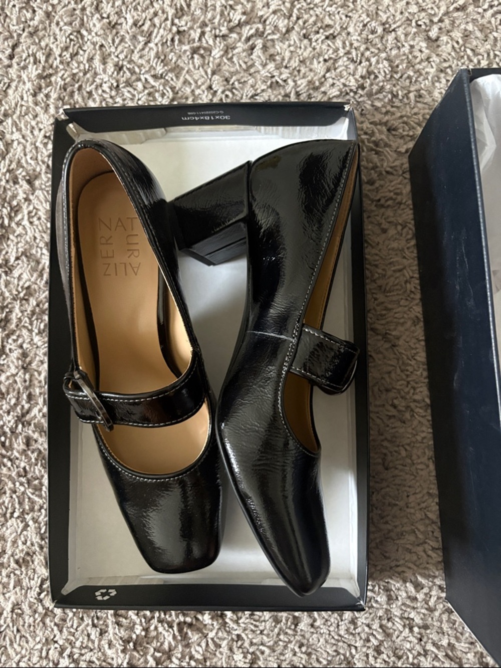 Naturalizer Black Patent Mary Jane Heels